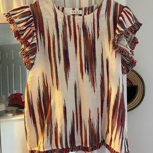 THML Multicolor Fringe Top